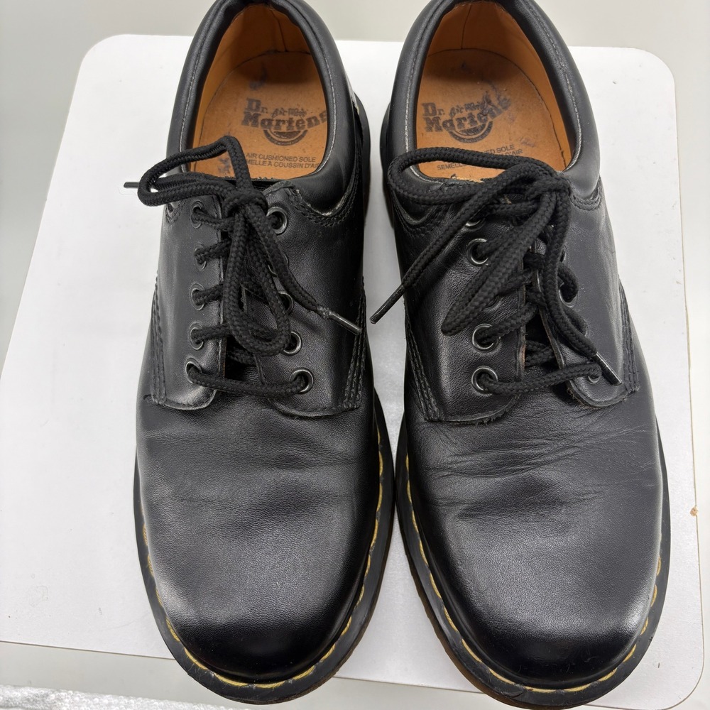 Dr. Martens 8053 Black Leather Padded Collar Oxford Shoes Mens 10 AW004